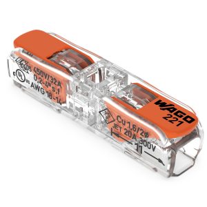 Wago Durchgangsverbinder mit Hebel. alle Leiterarten max. 4mm²