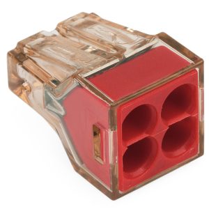 Wago 4er Verbindungsklemme für eindrähtige Leiter 4mm² rot