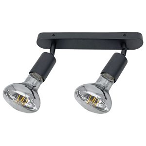 Deckenleuchte zweiflammig inkl. E27 Strahler 8W warmweiß
