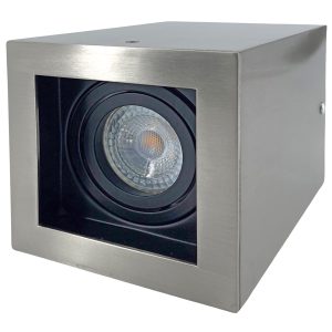 Aufbau-Deckenleuchte 3632 für GU10-Strahler. eckig. Metall-Design