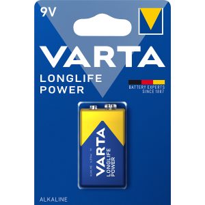 9V Block-Batterie. VARTA Longlife Power