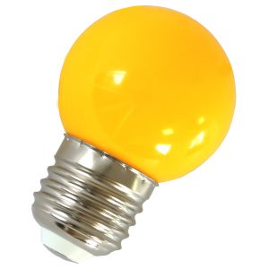 LED Birne E27. 1W. Kugellampe Deko-Licht gelb