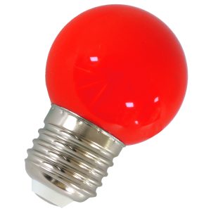 LED Birne E27. 1W. Kugellampe Deko-Licht rot