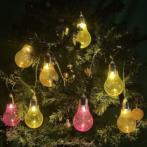 Lichterkette 8 LED 1.7m Birnenform Multicolor