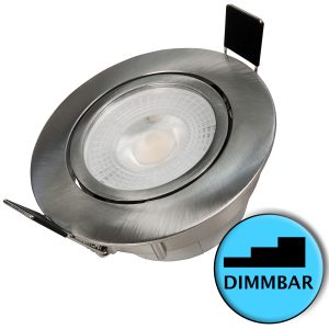 LED Einbaustrahler 5W. schwenk- & step-dimmbar. Edelstahl