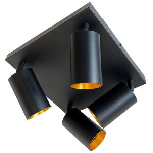 Deckenleuchte ERIS GU10. vierflammig. schwarz