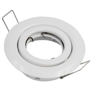 LED Einbaurahmen für MR11 / GU4. weiß. rund schwenkbar