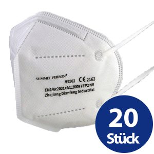 20 Stück Gesichts-Masken. FFP2 Schutzklasse