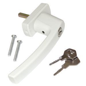 Abschließbarer Fenstergriff. 2 Schlüssel. weiß Abschließbarer Fenstergriff. 2 Schlüssel. weiß