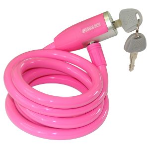 Fahrrad Kabelschloss. 150cm Länge. pink