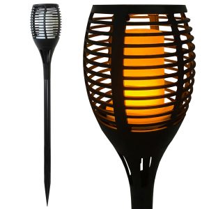 XL Solar Gartenfackel mit bewegtem Fackel-Licht. LED