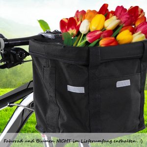 Fahrrad-Lenkertasche geräumig und stabil. schwarz
