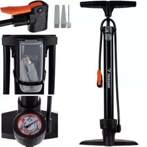 Fahrradpumpe Profi + Manometer 16 Bar. Doppel-Ventilkopf