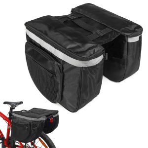Fahrrad Tasche. schwarz mit Reflektions-Streifen