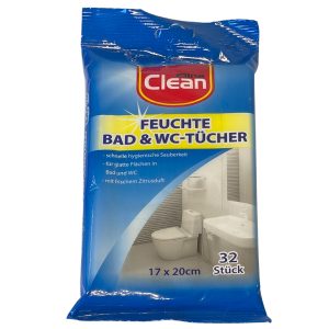 Feucht-Tücher Reinigungstücher Bad & WC 32er Packung