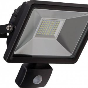 LED-Flutlichtstrahler. 30W. mit Bewegungsmelder. schwarz