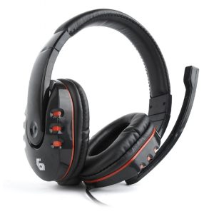 Gembird Gaming Headset. mit Lautstärkeregelung. schwarz/rot