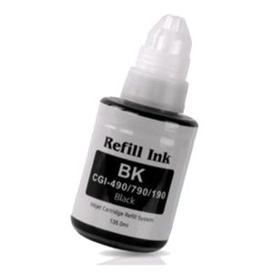 Nachfüll-Tinte Black/Schwarz 135 ml alternativ zu Canon GI-490 / 0663C001