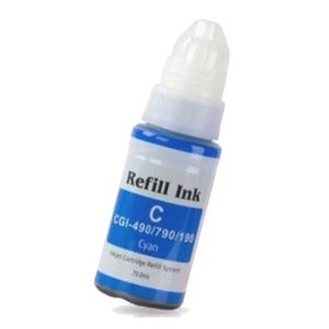 Nachfüll-Tinte Cyan 70 ml alternativ zu Canon GI-490 / 0664C001