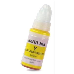 Nachfüll-Tinte Yellow 70 ml alternativ zu Canon GI-490 / 0666C001