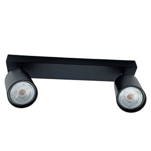 Deckenleuchte GU10. zweiflammig. schwarz