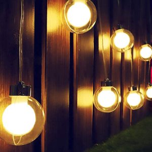 Solar Gartengirlande 3.80m mit 20 LED Kugellampen warmweiß leuchtend