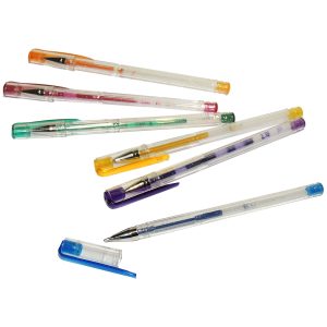 Gelroller 6er-Set im Etui mit 6 Glitzerfarben
