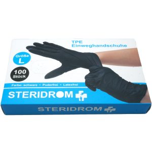 100 Einweghandschuhe TPE Größe L schwarz