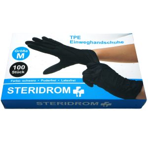100 Einweghandschuhe TPE Größe M schwarz