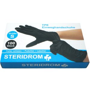 100 Einweghandschuhe TPE Größe S schwarz