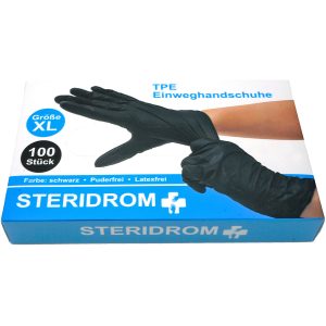 100 Einweghandschuhe TPE Größe XL schwarz