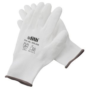 Ulith Arbeitshandschuhe Feinstrick PU beschichtet. weiß Größe 10/XL