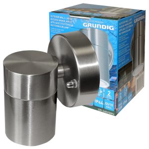 Wandleuchte Grundig 230V einflammig GU10 Edelstahl