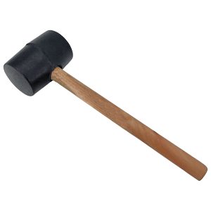 Gummihammer mit Holzgriff. Kopf 400g 50mm  80mm