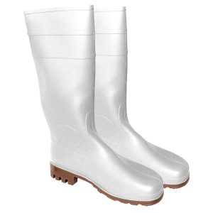 Gummistiefel mit Stollensohle weiß Gr. 45