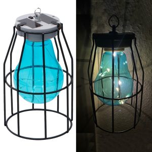 Solar Deko Hängelampe. Industrial Style mit 5 LED