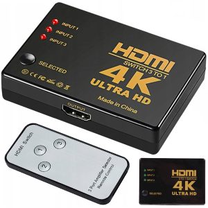HDMI Switch Splitter 3 Eingänge 1 Ausgang Fernbedienung
