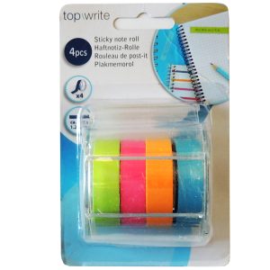 Sticky Note Roll. Haftnotizen von der Rolle. 4 Farben
