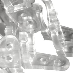 50 Befestigungsclips für Lichtschläuche. transparent