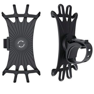 Smartphone Fahrrad-Halterung mit Spanngummi. 4.5-6″. schwarz