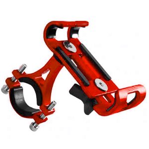 Smartphone Fahrrad-Halterung Alu. rot