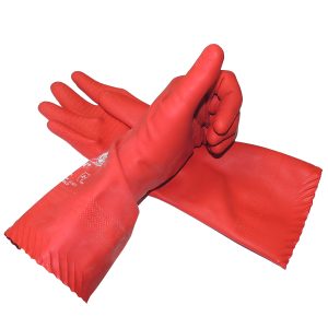 Spezial- Schutzhandschuhe aus Camapren. rot Größe S/7
