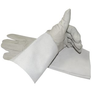 Arbeitshandschuhe. Leder mit Stulpe