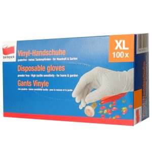100 St. Vinyl-Handschuhe Einmalhandschuhe Größe XL