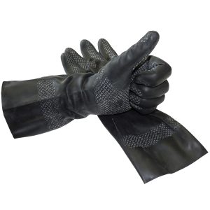 Schutzhandschuhe. schwarz Größe S Polychloroprene