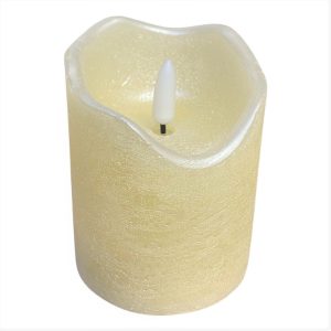 LED-Echtwachs-Kerze mit Timer Ø 7cm Höhe 9cm