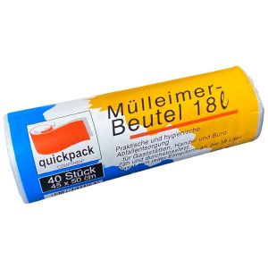 Müllbeutel 18L 45x50cm 40 St. auf Rolle transparent