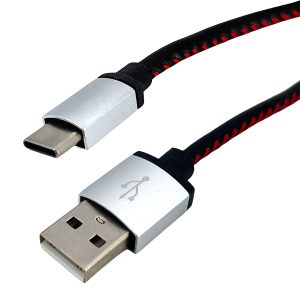 USB-Ladekabel A Stecker auf USB Typ C 0.9m schwarz
