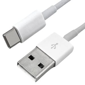 USB Kabel. USB-A Stecker auf USB C-Stecker. 2.0 weiß 2m