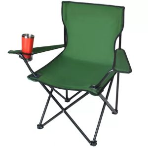 Camping- und Angelstuhl mit Tasche. grün